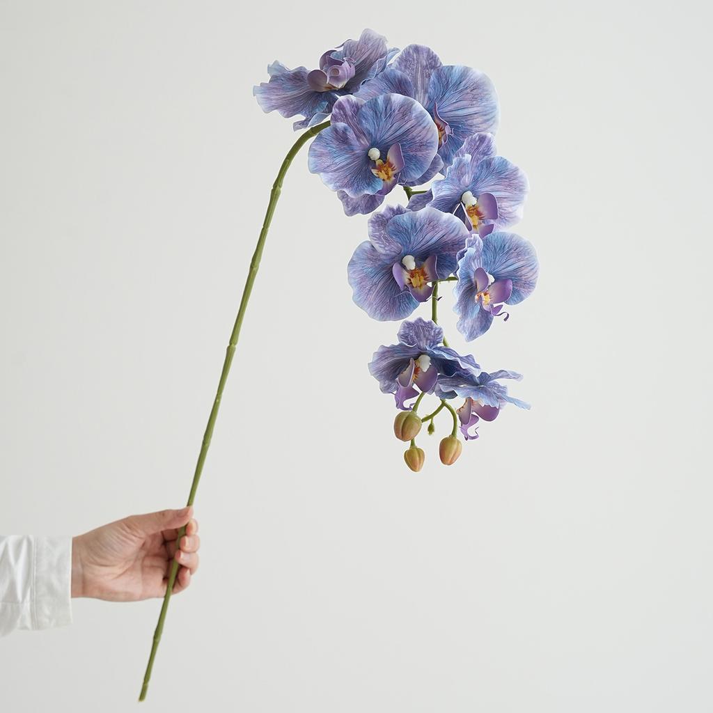 Künstliche Phalaenopsis Orchideenblüten Hochzeit Dekorative Phalaenopsis Realistische Orchidee Lange Stiele 9 Köpfe Heim Indoor Deko