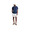 Polo Ralph Lauren Solid Color Pony Embroidered Single-Breasted Loose Short Sleeve Shirt Men shirts Dark-Blue MNPOWOV1N820042-410