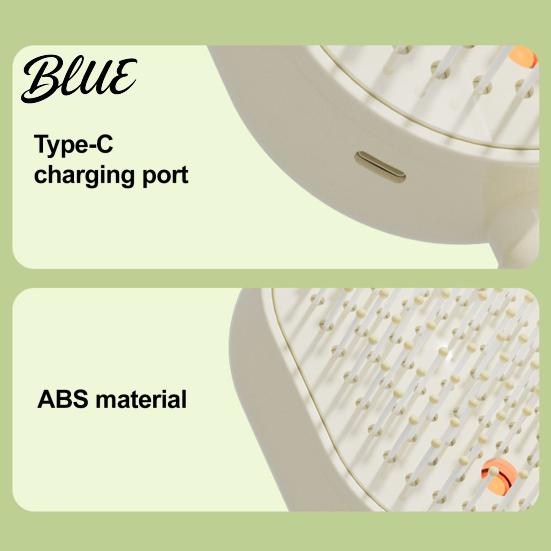 Detangling Hair Brush Electric Steam with Water Spray Reduce Frizz Anti-Static Misting Hairbrush Portable Travel Cordless Fluffy Short