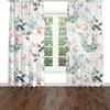 2pc Nordic style floral pattern curtains   polyester fabric   machine washable   suitable for bedroom and living room decoration
