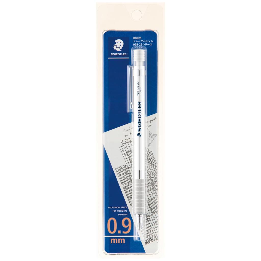 Staedtler Mechanical Pencil Drafting Pencil Silver Series 925 25 Blister Pack 92525 09BK 0.9mm