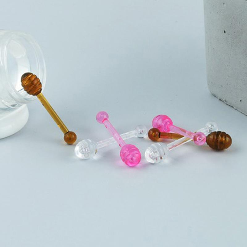 10Pcs Accessories Small Spoon To Use With Honey Fruit Bottle Small Honey Jar Jam Lip Film Box Lip Care Empty Bottle Lipstick Jar