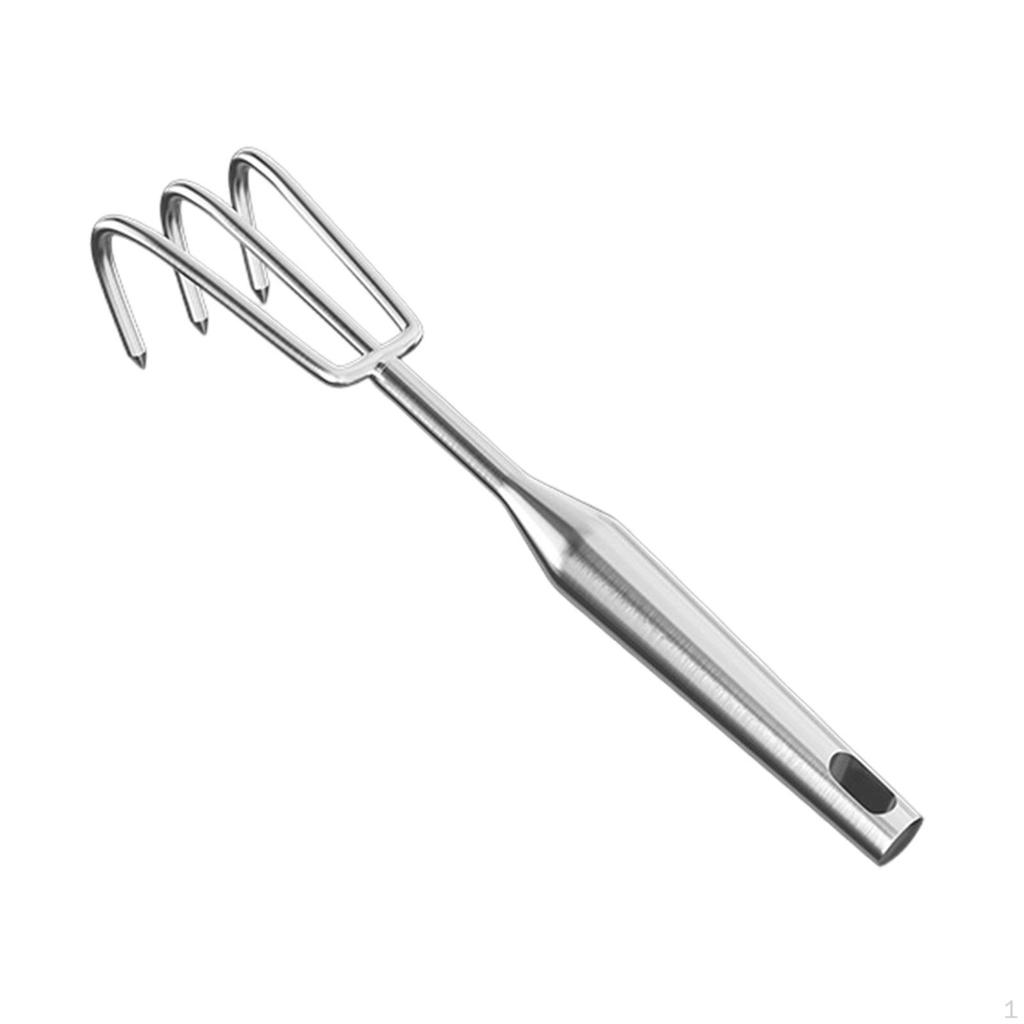 Ancinho de Mão Ergonômico de Aço Inoxidável Resistente Ferramenta de Capinar Portátil Garra de Cultivo Solo