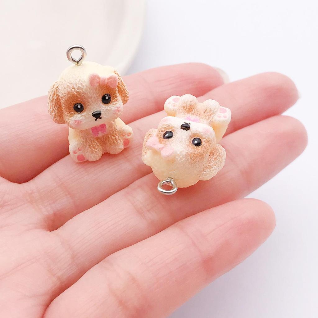 Cute 3D Resin Husky Schnauzer Teddy Pendant - DIY Bracelet & Necklace Charm
