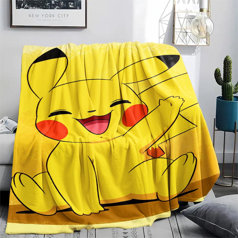 

Pikachu pattern Flannel Blanket, High quality Comfortable for All Seasons, Home Decor, Warmth and Comfort, Perfect for Gifts. 80cm x 120cm