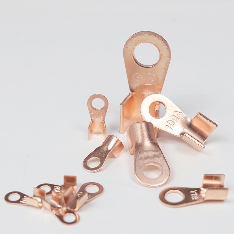 10/50PCS Copper OT Terminal Non-Insulated Wire Connector Bare Electrical Cable Terminals Lug Battery Ring Crimp Terminal 10-400A