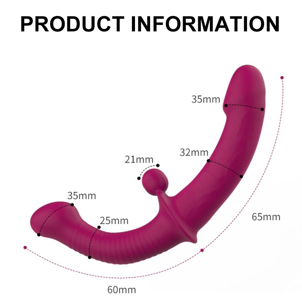 Erotic Sextoys Strapless Strapon Dildo Vibrator Lesbian Strap-on Penis Pegging Double Ended Dildo Adults Sex Toys for Women Vibration