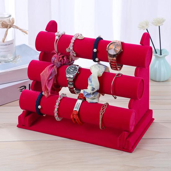 Hanging Bracelet Stand Large Capacity Convenient Durable Space-saving 1/2/3 Layer Bracelet Display Stand for Home