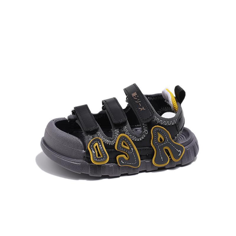 

Summer Closed Toe Sandals for Girls Soft Sole Non Slip Breathable Kids Beach Shoes Size 23-36 size 23 серый