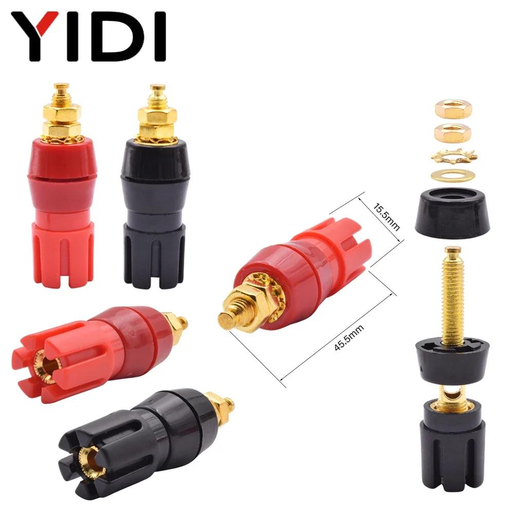 5 Pairs 10pcs Audio Sound Amplifier Speaker Binding Post Banana Plug 4mm Adapt Jack Socket Red Black Terminal Test Connector