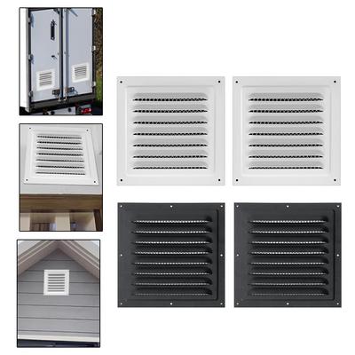 200 X 200 Mm Vent Cover Stainless Steel Construction Versatile Installation Anthracite-colored Easy To Install