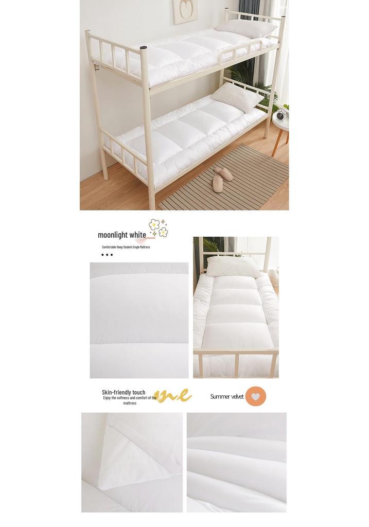 Feather Velvet Foldable Mattress - Brushed, Thickened for Students & Kids (Single/Double Bed)