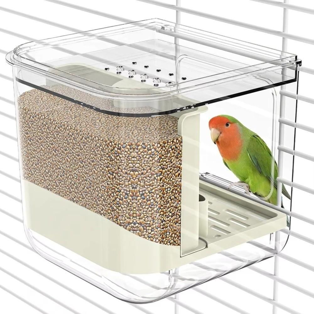 Transparent Automatic Feeding Device Large Capacity Bird Food Dispenser  Balcony
