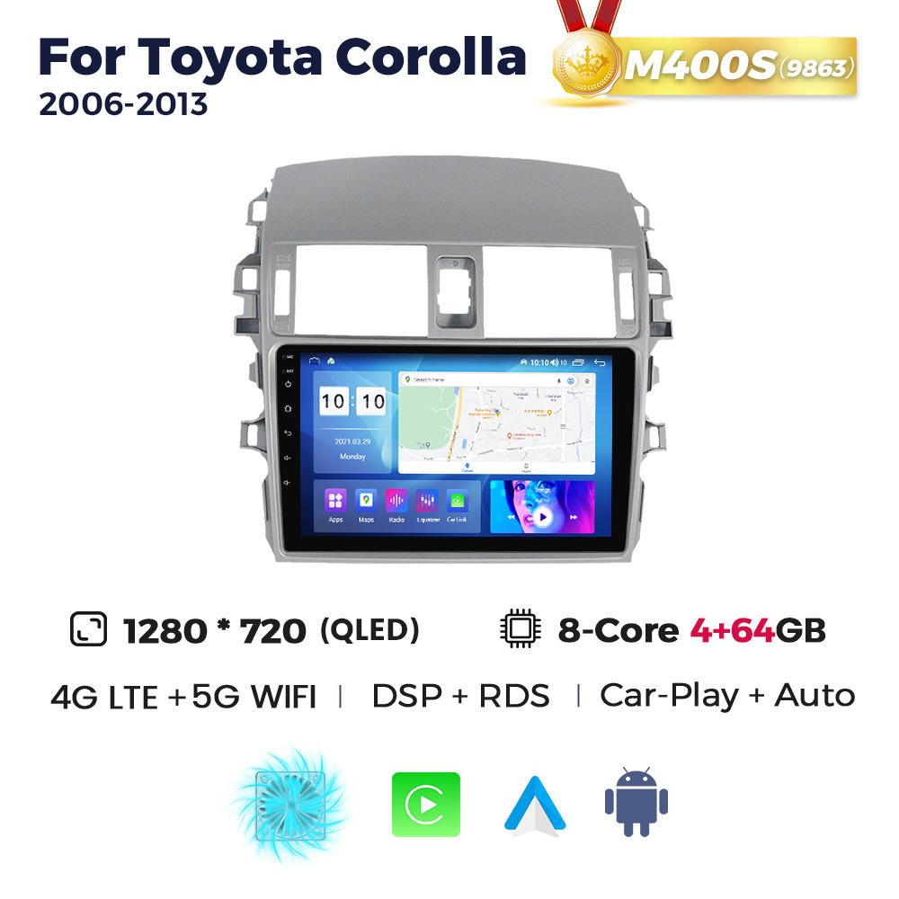 Navifly 8-Core 8+256GB Android Car Radio Multimedia Player For Toyota Corolla 2006-2013 GPS Stereo Wireless Carplay Auto DSP RDS
