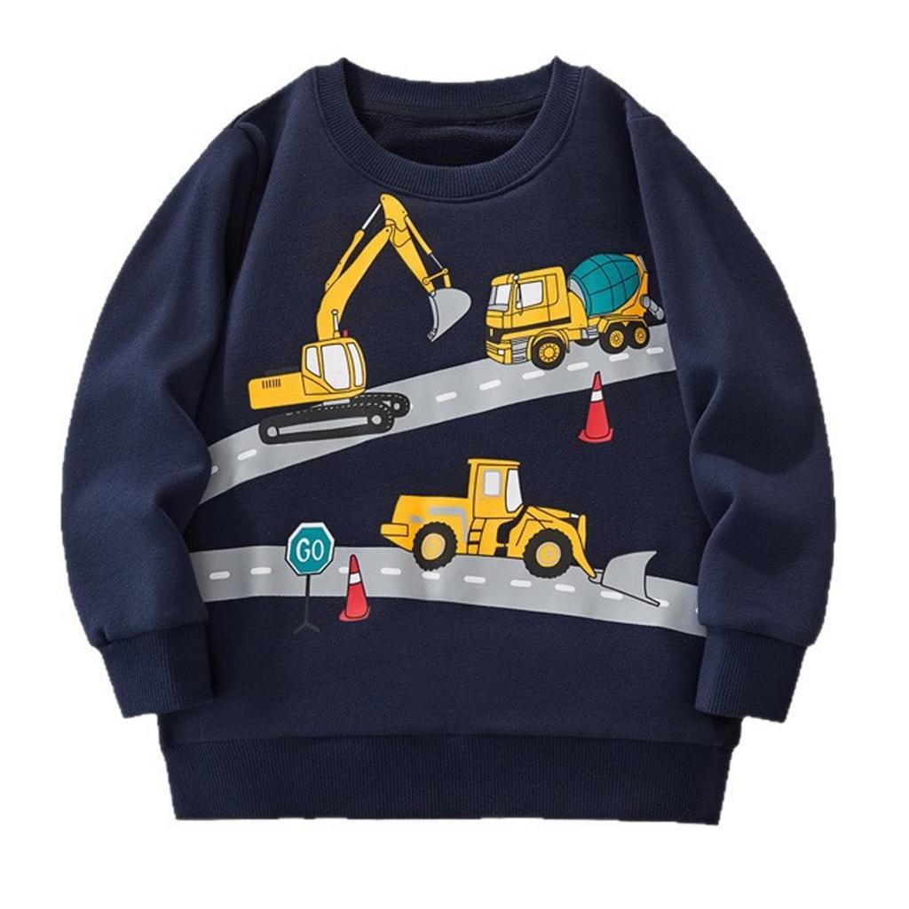 Boys European Fall Winter Hoodie Long Sleeve Pullover Sweatshirt for Kids