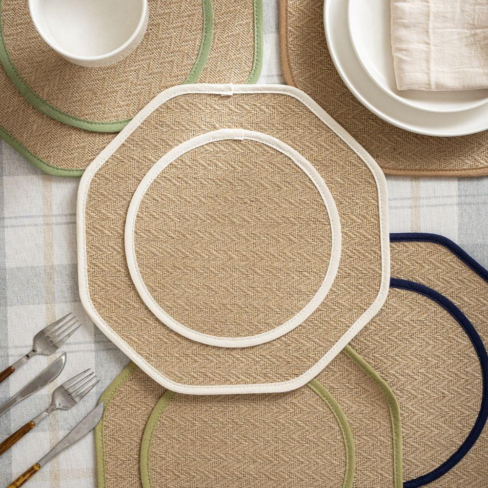 2Pcs Protective Table Placemat Linen Kitchen Mats Vintage Table Mats  Dining Tables