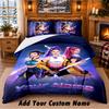 Kpop Demon Hunters Pattern Bedding 3Pcs Set Custom Name, Bed Sheet And Pillowcases For Home Bedroom