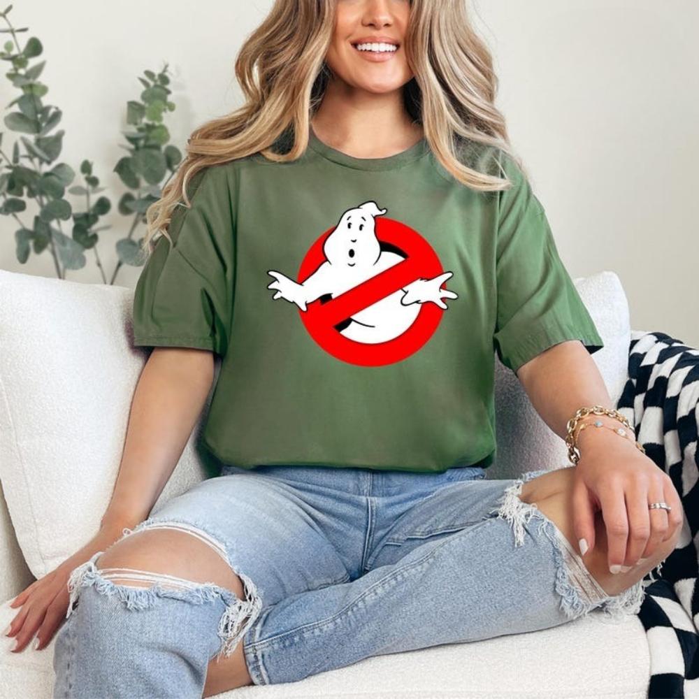 Vintage 80s Ghostbusters Graphic T Shirts Woman Man Halloween Comfortable High Quality Cotton Tshirt Classic Shortsleev