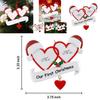 Delightful Double Heart Resin Christmas Tree Decorations For Festive Holiday Cheer
