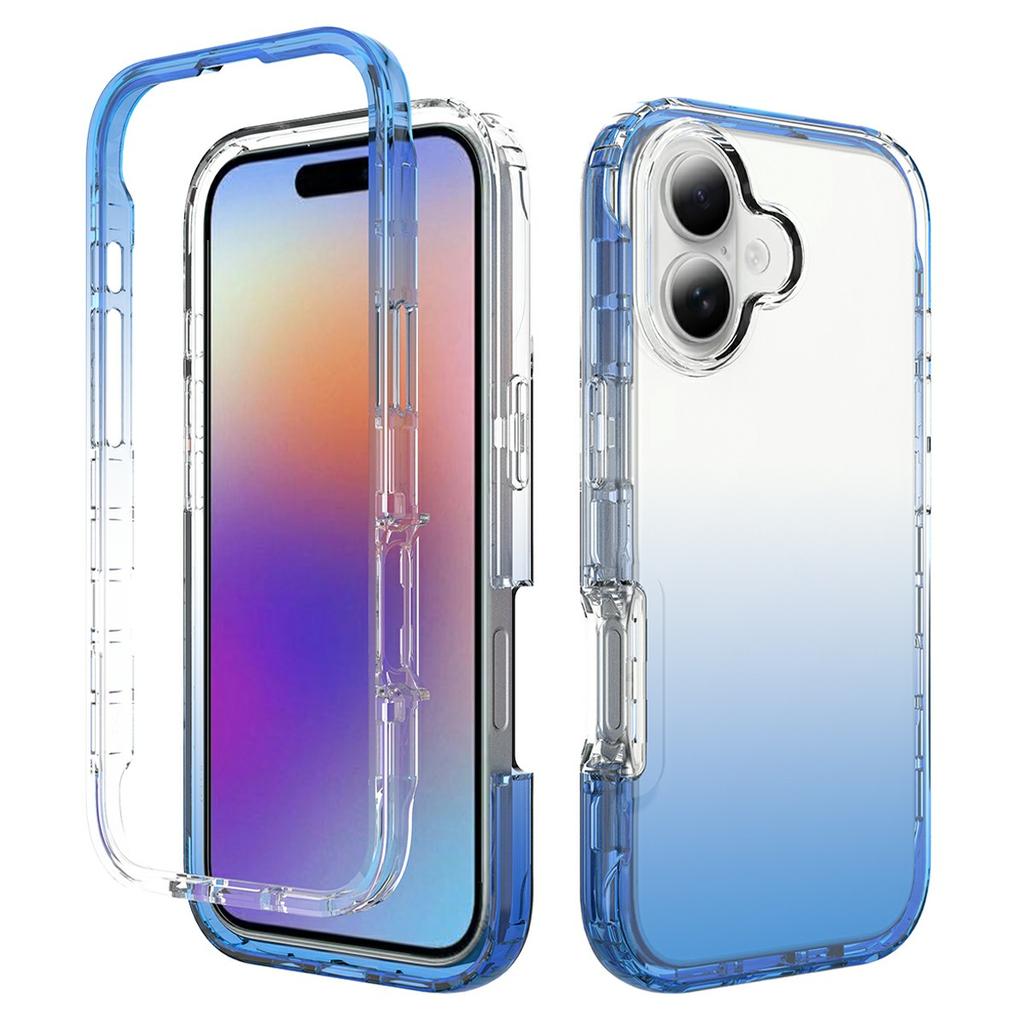For iPhone 17 Case PC + TPU Gradient Color Mobile Phone Cover