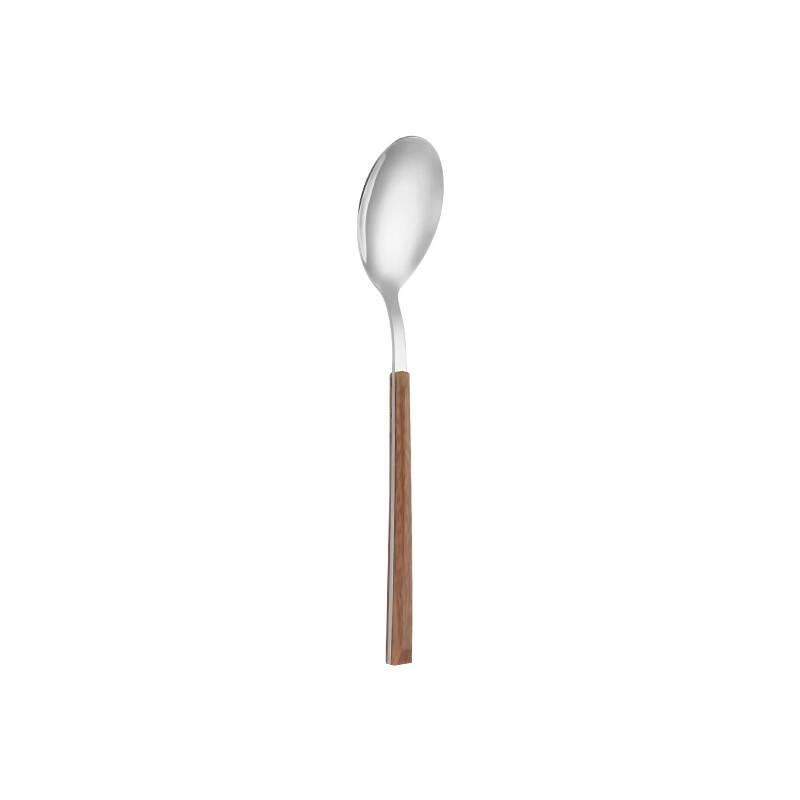 European Style Faux Wood Handle Stone Pattern Cutlery