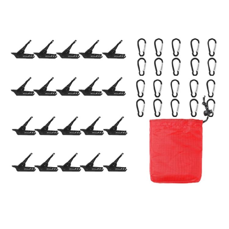 20Pcs Camping Awning Canopy Clamps Clip Tent Tighten For Outdoor Camping Awning