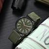 Canvas Sports Watch Unisex Military Analog Watch Tactical Slip-through Strap Waterproof Outdoor Sports Timepiece