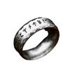 [Magic of Sedona] Magical Rune Ring, Men's, 8mm Wide, Antique Silver, Size US 10, Secret Society Member Ring, Stainless Steel (SUS304)