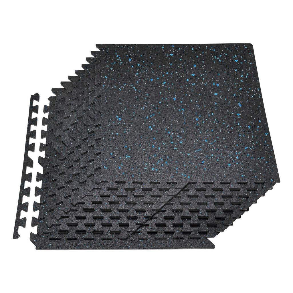 Puzzle Exercise Mat, 24 PCS Fitness Equipment Mats, 610 x 610 x 10 mm, High-Density EVA Foam Mats Set, Interlocking Rubber Soft Tiles, Protective