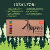 Dingbats Dual Tip Color Pens Drawing Marker Pen Set with Fineliner and Brush Pens Calligraphy - Ātopen - Water-Based - Smudge-Proof - Journaling,