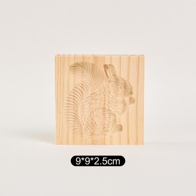 Wooden Cookie Mold Household Gingerbread Cake Mould Press Christmas 3D Biscuit Embossing Molds Bakery Gadget Kitchen Supplies