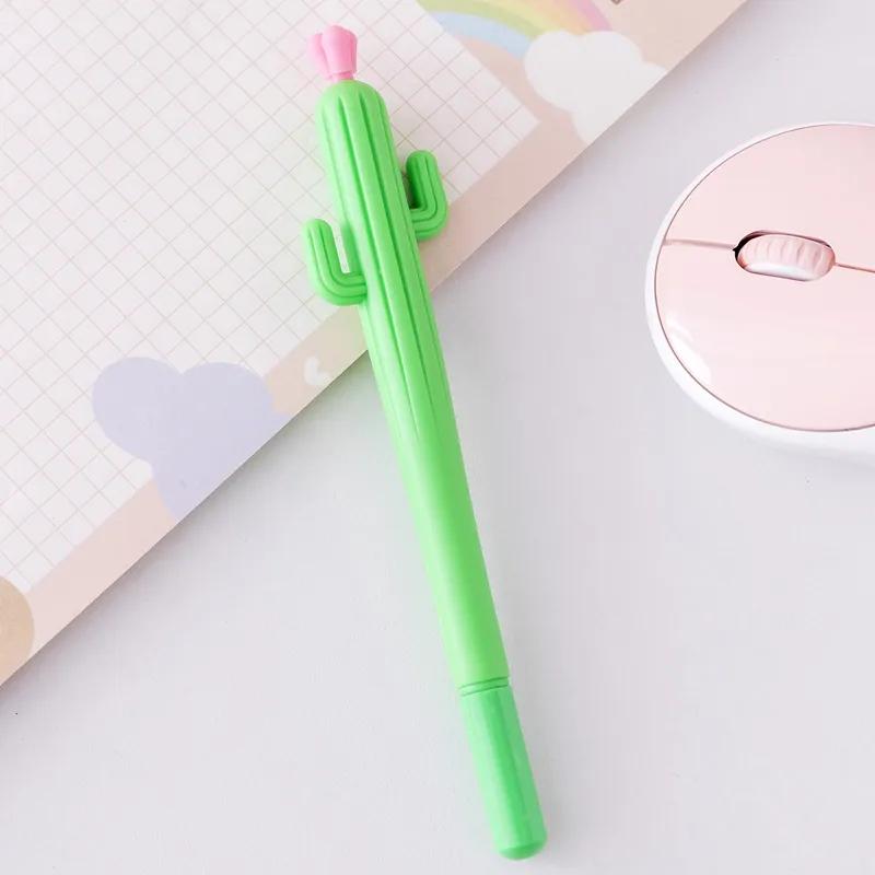 wholesale Cartoon Cactus Gel Pens Smooth Cute Writing Pen Korean Stationery for Students & Gifts YLE041