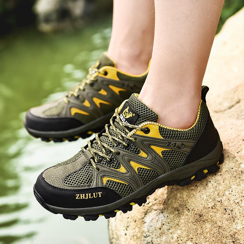 New autumn and winter outdoor hiking shoes casual breathable mesh non-slip flat bottom strap