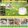 Lanceur de balles automatique pour chiens, Machine interactive de lancer de balle avec 3 niveaux de distance(20-46 pieds) & 5 Balles, Lanceur de Balle pour Chien pour Jouer à l'Intérieur et à l'Extérieur