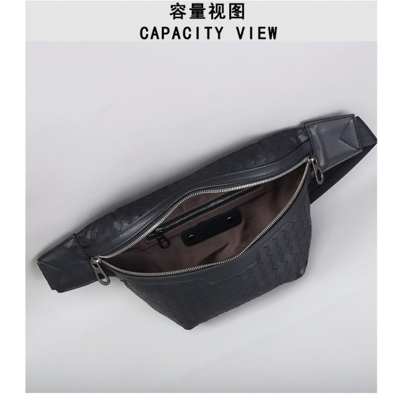 Classic Leather Bag Hand-knitted Cowhide Breast Fashionable Travel Shoulder Casual All-matching Waist