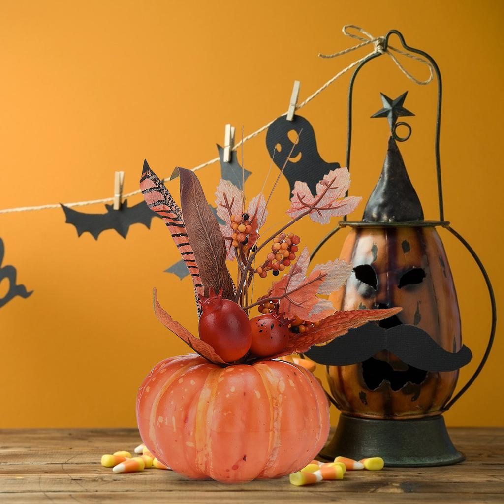 Artificial Pumpkins Maple Leaf Pomegranate Table Home Decor House Prop Autumn Fall Harvest Thanksgiving Halloween Decor