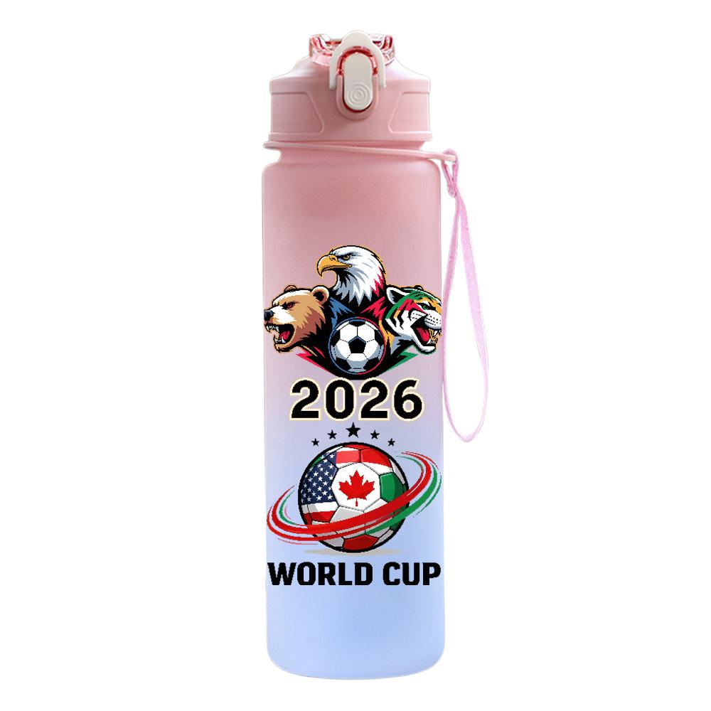Large Capacity Outdoor Portable Rope Drinking Bottle 2026 FIFA World Cup Water Cup Gift for Boys and Girls Football Fan Water Bottle