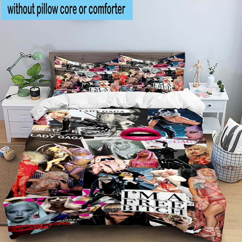 3PCS pop Lady music 3pcs Bedding,Including 3PCS Duvet Cover And 2pcs Pillowcases Perfect for Christmas,Ideal for Bedroom, Dormitory
