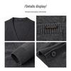 MONTAGUT Men's V-Neck Wool Blend Cardigan Sweater