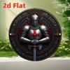 Metal Wall Art Decor Medieval Crusader Templar Badge Flat Steel Panel Artwork With Pre Drilled Holes