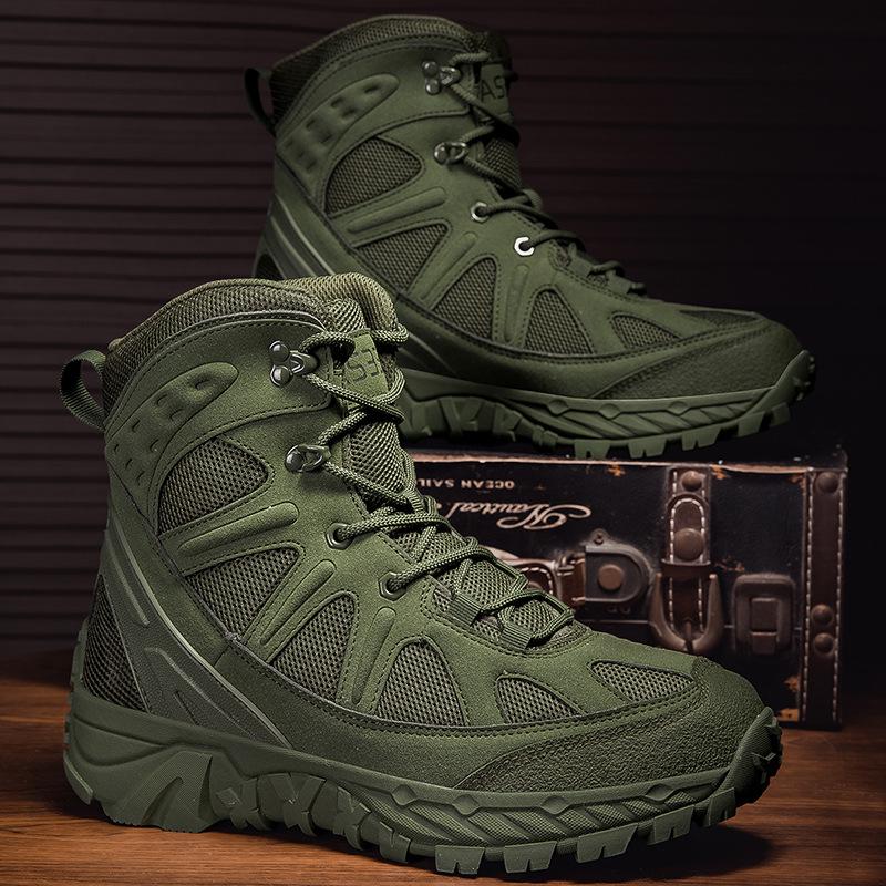 Men s Anti-slip Tactical Combat Boots - Large Size 47, Outdoor Military and Mountaineering Footwear 45 армия зеленый