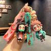 Cartoon Anime Ghost Annihilation Blade Key Chain Creative Silicone Charcoal Jiro Car Pendant Couple Bag Keychain