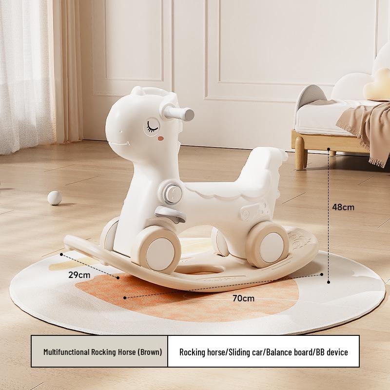 

Лошадка-качалка 2-в-1 для малышей и детей - Безопасная конструкция против падения