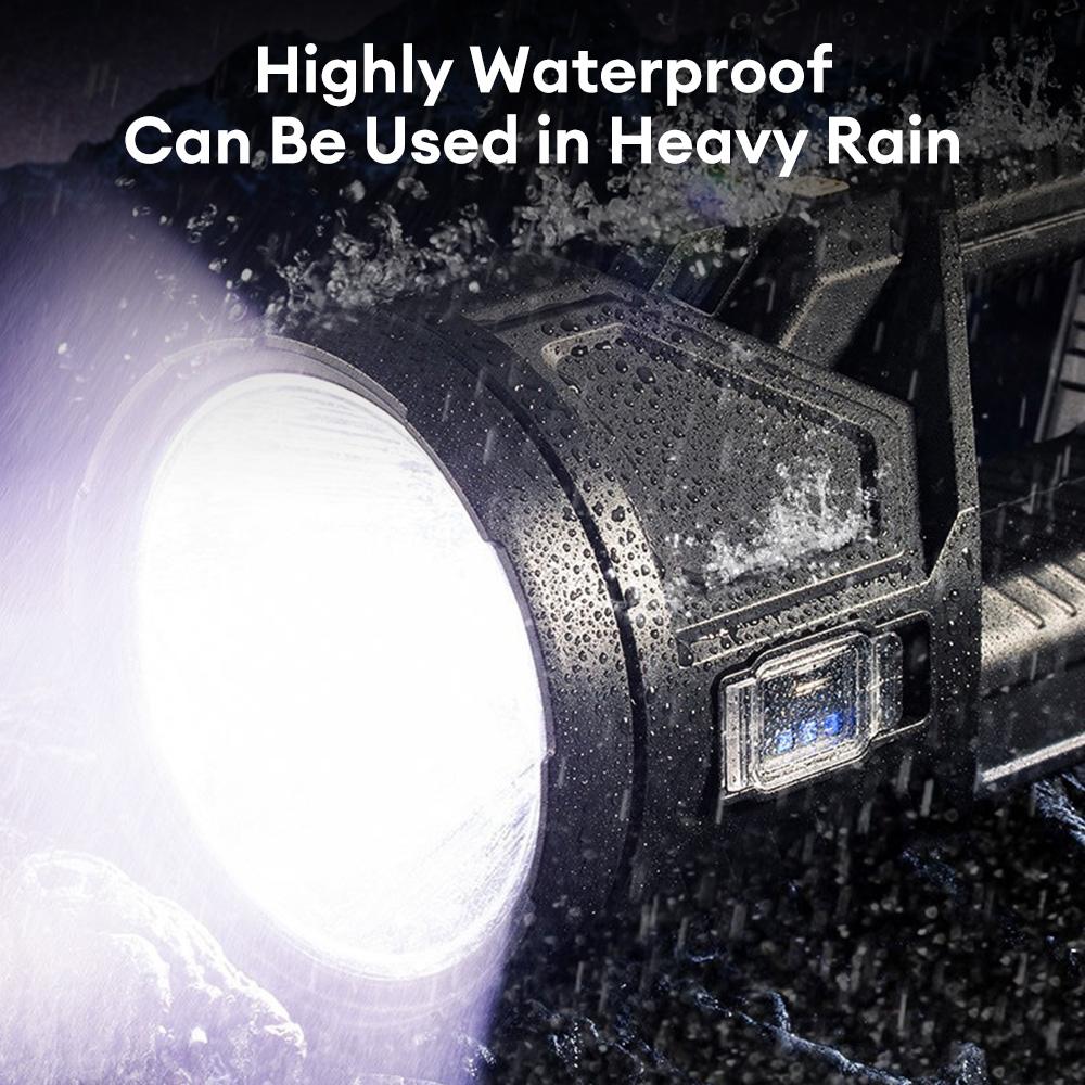 Solar XHP70 LED Flashlight Rechargeable Searchlight Outdoor Work Light Camping Lamp Night Fishing Light Emergency Lamp