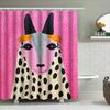 Animal Printed Shower Curtain Set Cute Cow & Sheep Pattern Waterproof Bath Decor Home Accessories In Multicolor