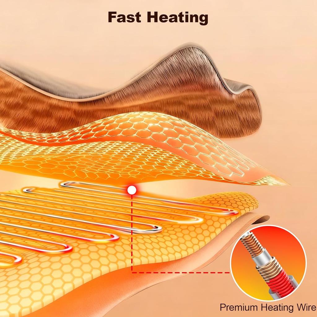 USB Electric Foot Heater Sub-format Foot Warmer 6-speed Temperature Control Warm Shoes Removable and Washable Heating Foot Pad