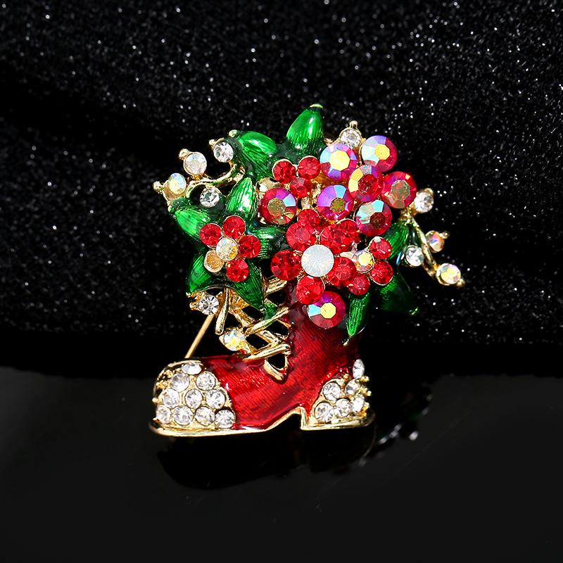 Broche Navideño de Muñeco de Nieve de Halloween Europeo-Americano - Accesorio de Corsage de Alta Gama con Gota de Aceite