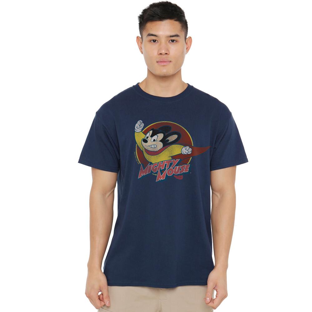 Mighty Mouse Mighty Circle T-Shirt S-2XL Navy L