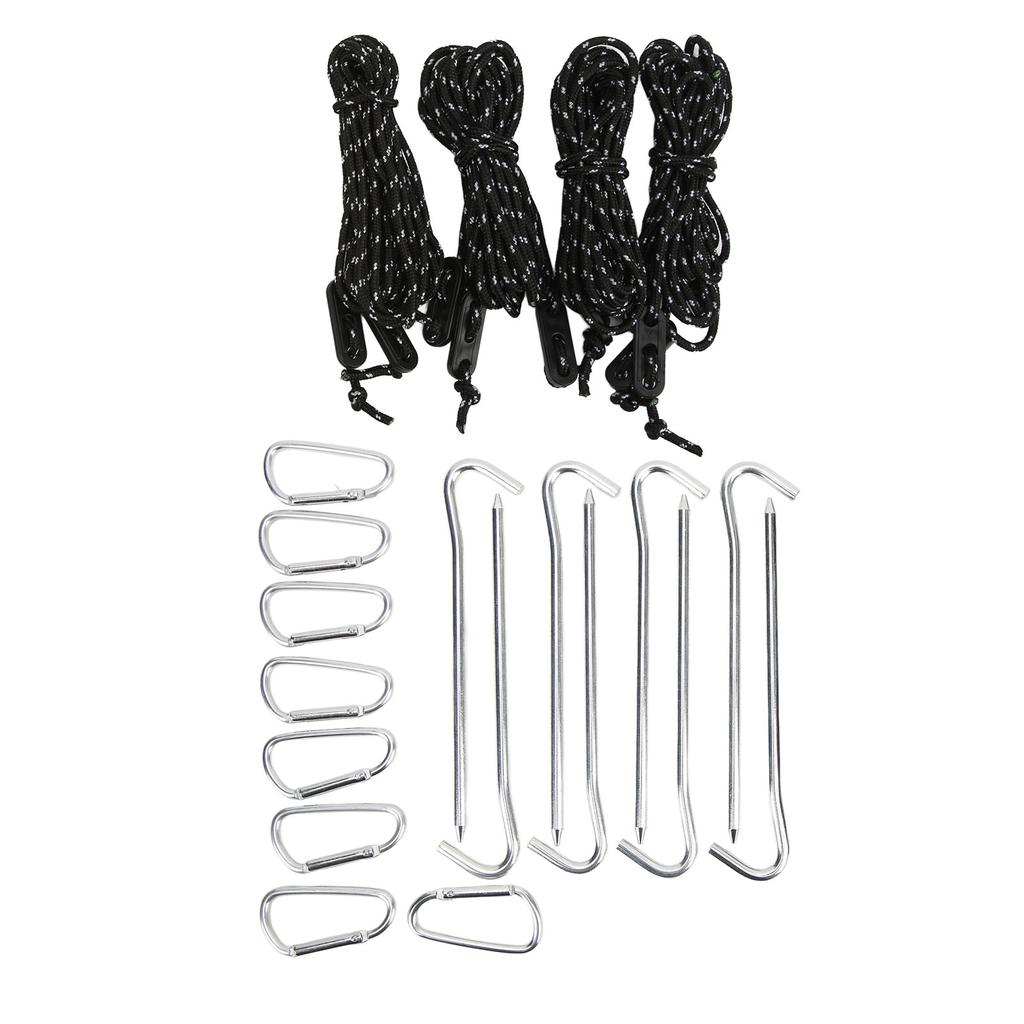 Camping Tent Stakes with 2m Wind Ropes Aluminum Buckles for Outdoor Picnic Adventure