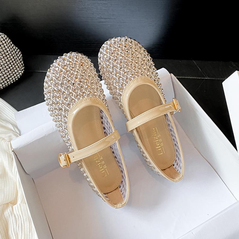 Women's shoes 2026 summer new niche ballet shoes flat Mary Jane shoes women's shallow mouth single shoes